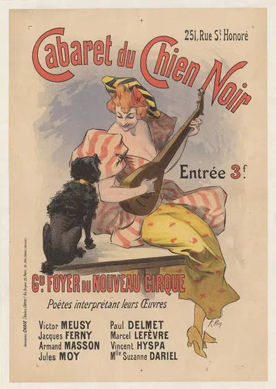 Cabaret du Chien noir by René Péan, 1896 — digital art print download