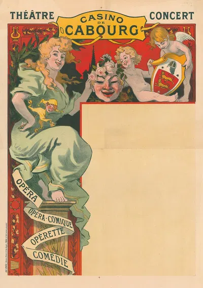 Casino de Cabourg – théatre, concert, opéra by René Péan, 1904 — digital art print download