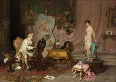 Модель художника by Франческо Беда, 1882 — digital art print download