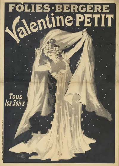 Folies-Bergère. Valentine Petit by René Péan, 1900 — digital art print download