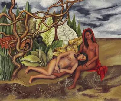 Dos desnudos en el bosque (La tierra misma) by Frida Kahlo, 1939 — digital art print download