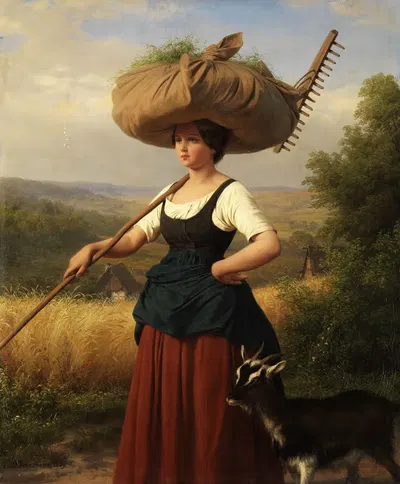 Возвращение с полей by Фридрих Эдуард Мейерхейм, 1849 — digital art print download
