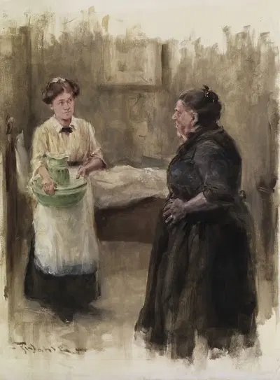 Обслуживающий персонал by Фридрих Вале — digital art print download