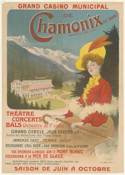 Grand Casino municipal de Chamonix by René Péan, 1905 — digital art print download