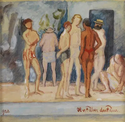 В бане by Ганс фон Фабер дю Фур, 1920 — digital art print download