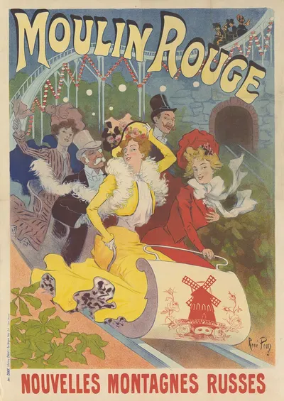 Moulin rouge. Nouvelles montagnes russes by René Péan, 1901 — digital art print download