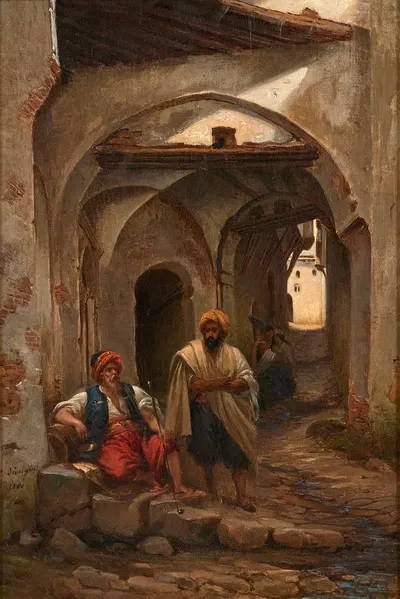 Ожидание by Жан-Шарль Ланглуа, 1840 — digital art print download