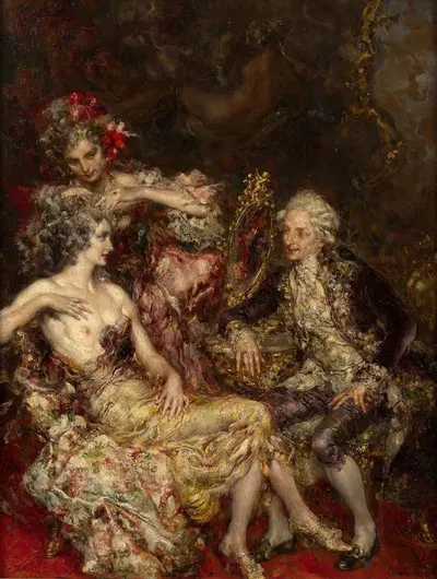 Разговор в будуаре by Хуан Пабло Салинас — digital art print download