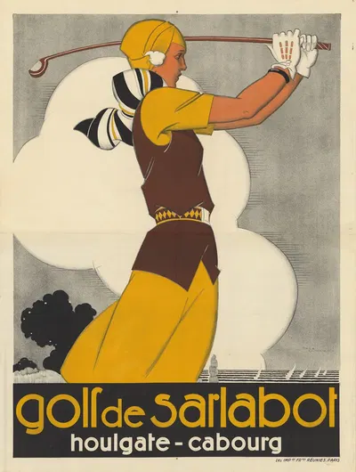 Golf de Sarlatbot Houlgate – Cabour by Рене Винсент, 1930 — digital art print download
