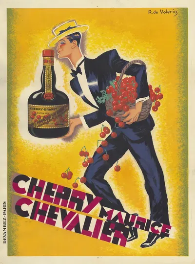 Cherry Maurice Chevalier by Roger de Valerio, 1930 — digital art print download
