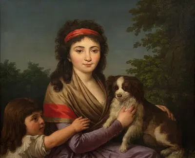 Portrait of Alexandrine-Julie Vaudoyer, daughter of the painter and wife of the architect Antoine-Laurent Vaudoyer by…