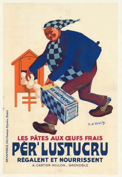 Les Pâtes aux oeufs frais Per' Lustucru by Roger de Valerio, 1933 — digital art print download