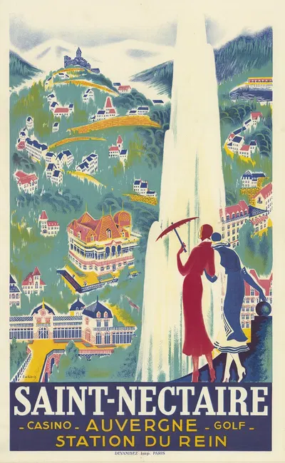 Saint-Nectaire casino – Auvergne – golf. Station du rein by Roger de Valerio, 1931 — digital art print download
