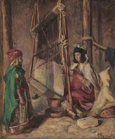 Прядильщицы в Бу Сааде by Рене Турньоль, 1922 — digital art print download