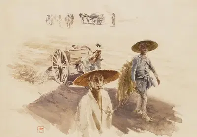 Поливочная тележка by Роберт Фредерик Блум, 1890 — digital art print download