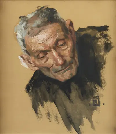Голова мужчины, маслянаяStudy by Роберт Зойфферт — digital art print download