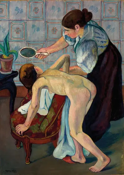 Маленькая девочка у зеркала by Сюзанна Валадон, 1909 — digital art print download