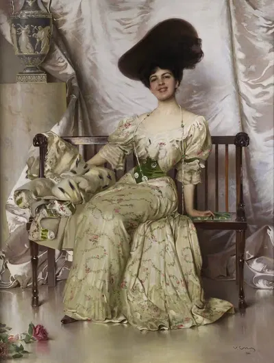 Портрет контессы Нерины Пизани Вольпи ди Мизурата by Витторио Маттео Коркос, 1906 — digital art print download