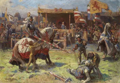 Рыцарский турнир by Зигмунт Айдукевич, 1912 — digital art print download