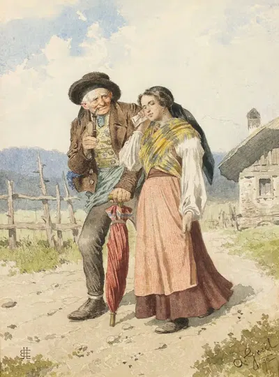 Церковная служба by Алойс Грейл, 1892 — digital art print download