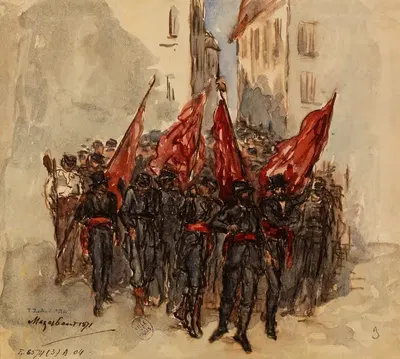 Парад в тюрьме Мазас by Арман Готье, 1871 — digital art print download