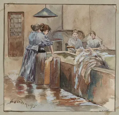 Убежище Полины Ролан, улица Фессар by Ф. Сеган, 1895 — digital art print download