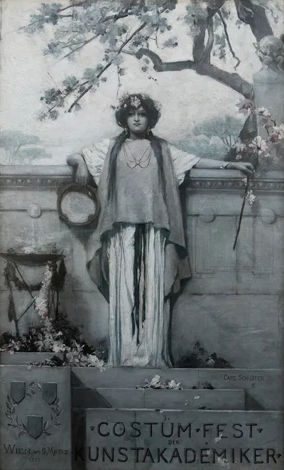 Kostümfest der Kunstakademiker by Karl Maria Schuster, 1895 — digital art print download