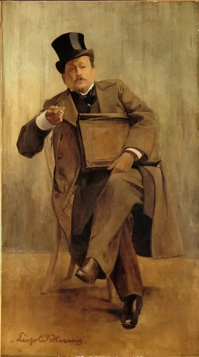 Портрет Жоржа Куртелена (1858-1929) by Леопольд Стивенс, 1858-1929 — digital art print download