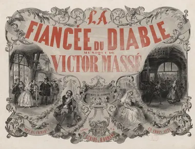 La Fiancée du diable, musique de Victor Massé by Виктор Куандр, 1854 — digital art print download