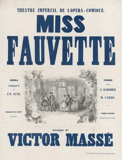 Théatre Impérial de l'Opéra-Comique. Miss Fauvette. Musique de Victor Massé by Victor Coindre, 1850 — digital art print…