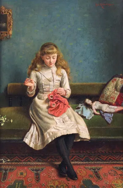 Своевременный штрих by Джордж Гудвин Килберн, 1880 — digital art print download