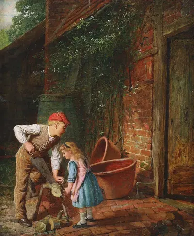 Молодые лесорубы by Джордж Смит, 1876 — digital art print download