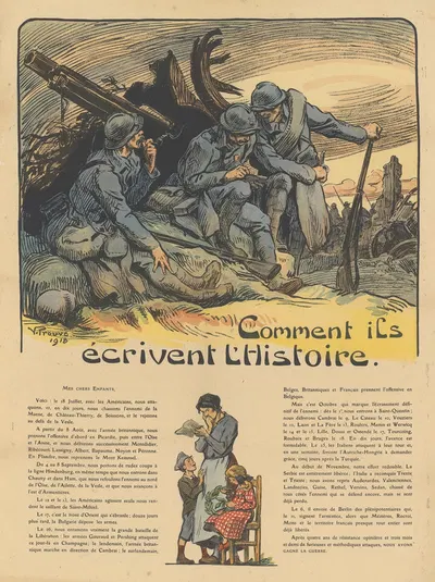 Comment ils écrivent l'Histoire by Виктор Пруве, 1918 — digital art print download