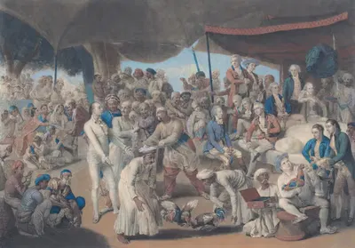 Коктейльный матч полковника Морданта в Лакхнау by Иоганн Иосиф Зоффани, 1792 — digital art print download