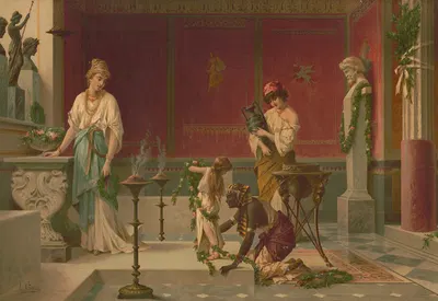 Помпейская сцена by Мюллер, Люхсингер и Ко, 1889 — digital art print download