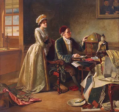 Tracing The Ship's Course by William Maw Egley, 1898 — digital art print download