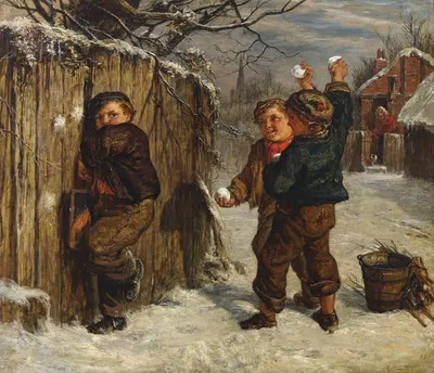 Снежки by Уильям Андерхилл — digital art print download