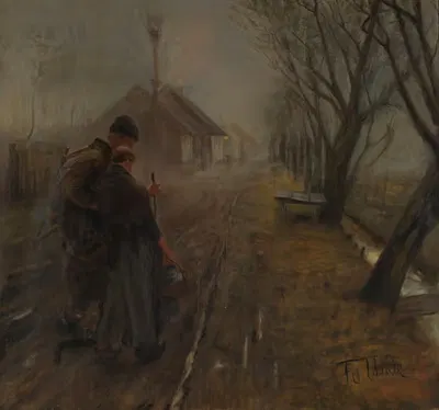 Gang nach Bethlehem (Schwerer Gang) by Fritz von Uhde, 1890 — digital art print download