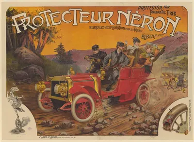 Protecteur Néron, protector for pneumatic tires. Elbeuf s,Seine by Vincent Lorant-Heilbronn, 1905 — digital art print…