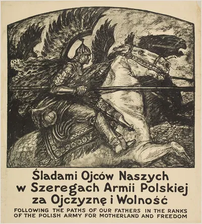 Ladami Ojcow Naszych w Szeregach Armii Polskiej za Ojczyzn i Wolno by Владислав Теодор Бенда, 1914 — digital art print…