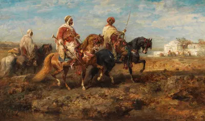 Бедуинский всадник by Адольф Шрайер, 1870 — digital art print download
