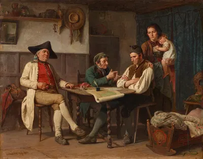 Маклер и крестьянская семья by Бенжамен Вотье, 1864 — digital art print download