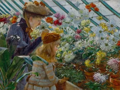 Хризантемы by Чарльз Кортни Карран, 1890 — digital art print download