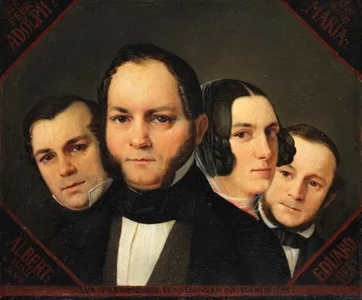 Портрет братьев Кархов by Дитлев Блунк, 1846 — digital art print download