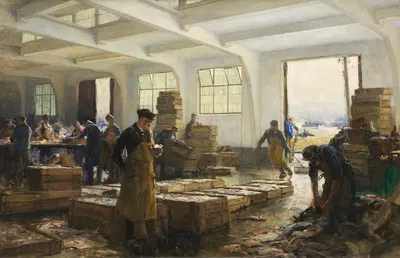 Рыбный рынок by Эрих Кипс, 1910 — digital art print download