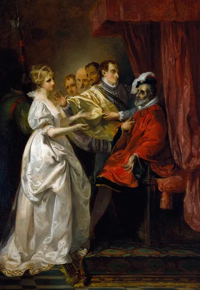Helena and Count Bertram before the King of France by Francis Wheatley, 1793 — digital art print download