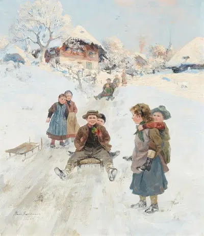 Поездка на санях by Ханс Бахман — digital art print download