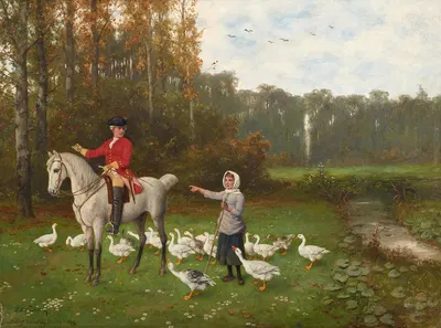 Рыцарь и гусыня by Хуберт Салентин, 1898 — digital art print download