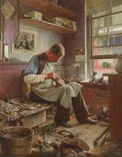Старый сапожник by Джефферсон Дэвид Чалфант, 1899 — digital art print download