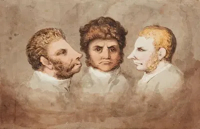 Drei männliche Kopfstudien by Johann Heinrich Wilhelm Tischbein — digital art print download